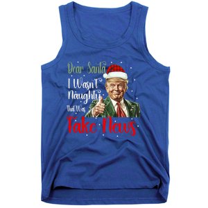 Christmas Trump Dear Santa Fake News Funny Xmas Gift Tank Top