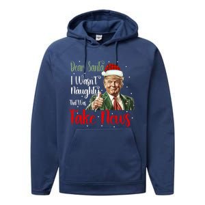 Christmas Trump Dear Santa Fake News Funny Xmas Gift Performance Fleece Hoodie