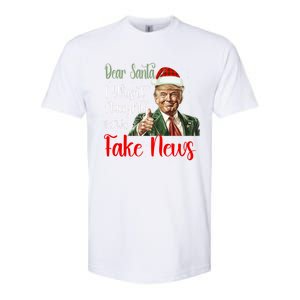 Christmas Trump Dear Santa Fake News Funny Xmas Gift Softstyle CVC T-Shirt