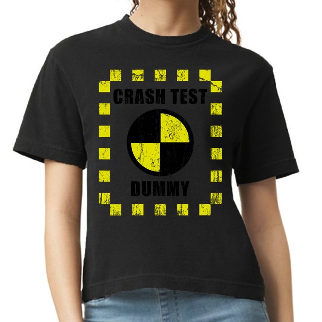 Crash Test Dummy Halloween Costume Funny Comfort Colors Boxy T-Shirt