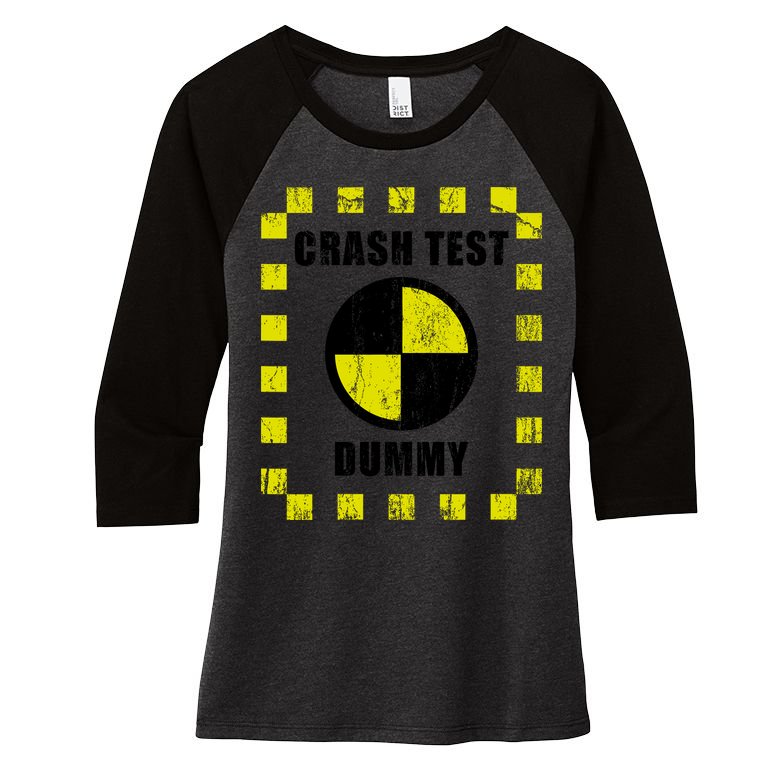 Crash Test Dummy Halloween Costume Funny Women's Tri-Blend 3/4-Sleeve Raglan Shirt