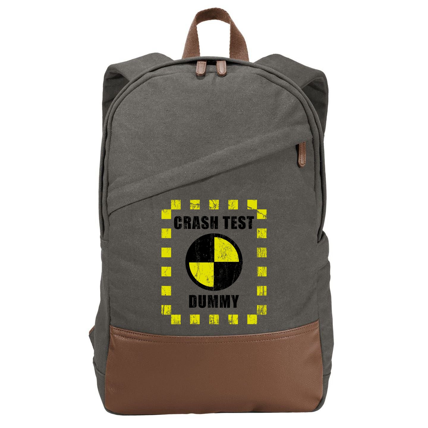 Crash Test Dummy Halloween Costume Funny Cotton Canvas Backpack
