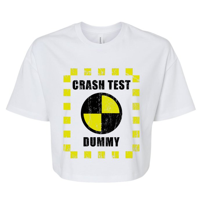 Crash Test Dummy Halloween Costume Funny Bella+Canvas Jersey Crop Tee