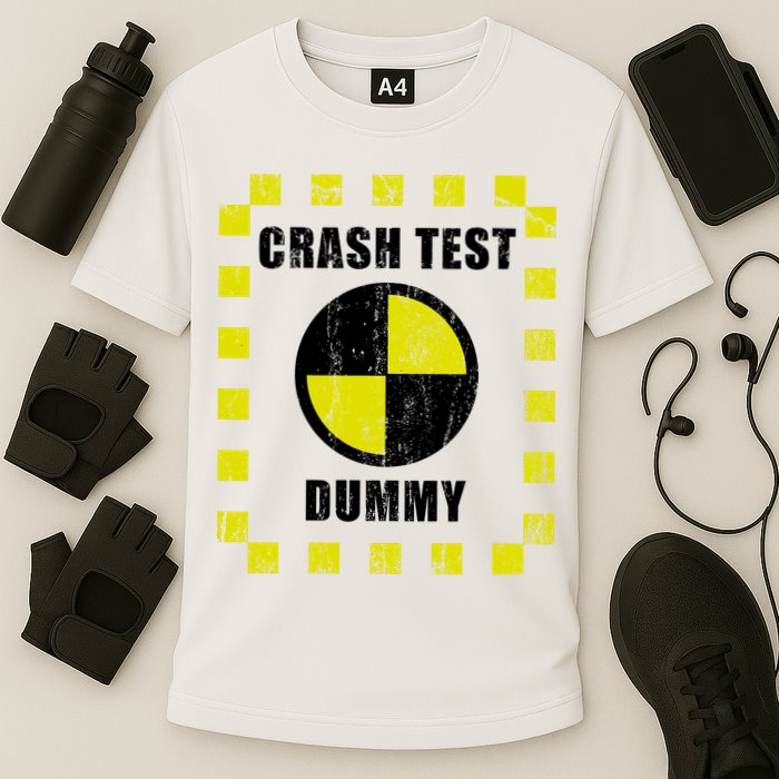 Crash Test Dummy Halloween Costume Funny Cooling Performance Crew T-Shirt