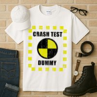Crash Test Dummy Halloween Costume Funny Tall T-Shirt