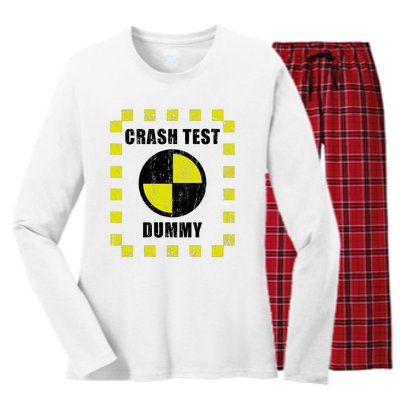 Crash Test Dummy Halloween Costume Funny Women's Long Sleeve Flannel Pajama Set 