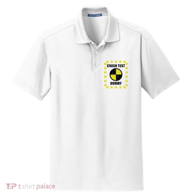 Crash Test Dummy Halloween Costume Funny Dry Zone Grid Polo