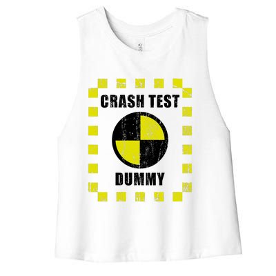 Crash Test Dummy Halloween Costume Funny Women's Racerback Cropped Tank