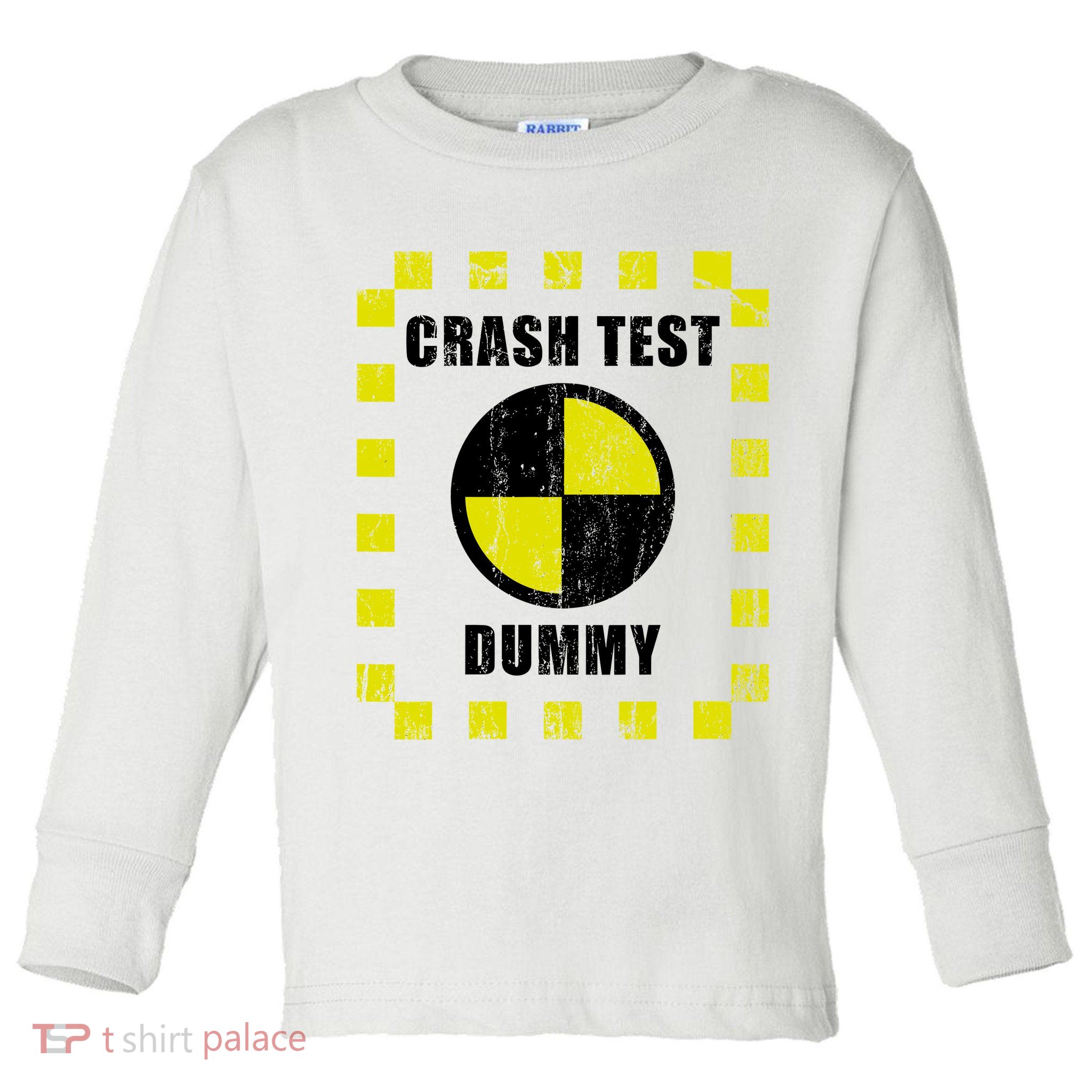 Crash Test Dummy Halloween Costume Funny Toddler Long Sleeve Shirt