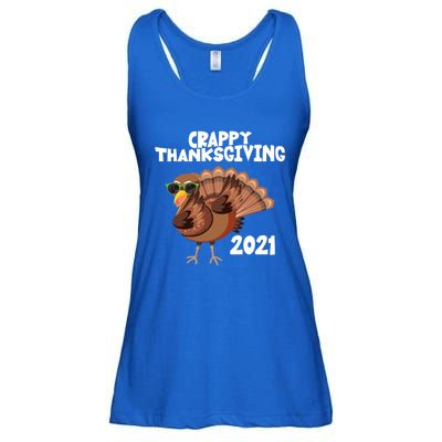 Crappy Thanksgiving Dabbing Turkey Gift Ladies Essential Flowy Tank