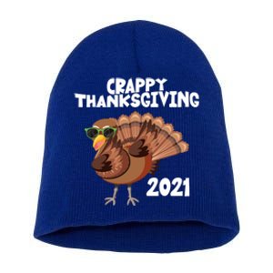 Crappy Thanksgiving Dabbing Turkey Gift Short Acrylic Beanie