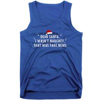 Christmas Trump Dear Santa Fake News Funny Xmas Gift Tank Top