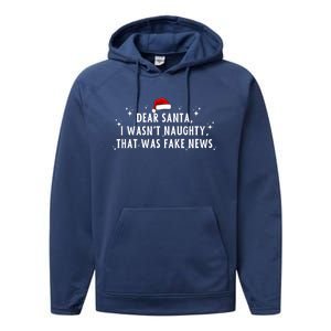 Christmas Trump Dear Santa Fake News Funny Xmas Gift Performance Fleece Hoodie