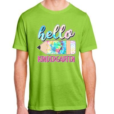 Cute Tie Dye Pencil Hello Kindergarten Adult ChromaSoft Performance T-Shirt