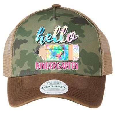 Cute Tie Dye Pencil Hello Kindergarten Legacy Tie Dye Trucker Hat