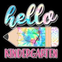 Cute Tie Dye Pencil Hello Kindergarten Ladies Essential Flowy Tank