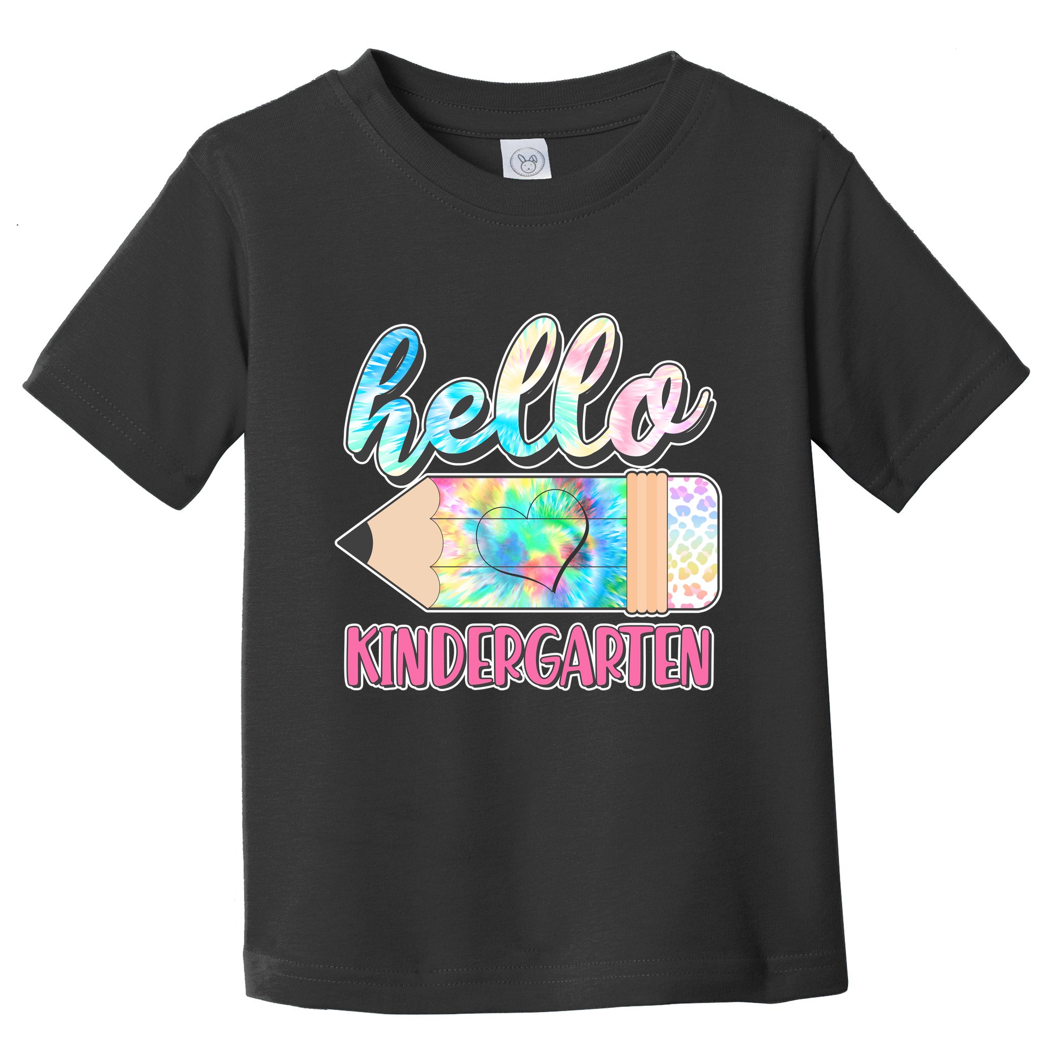 Cute Tie Dye Pencil Hello Kindergarten Toddler T-Shirt