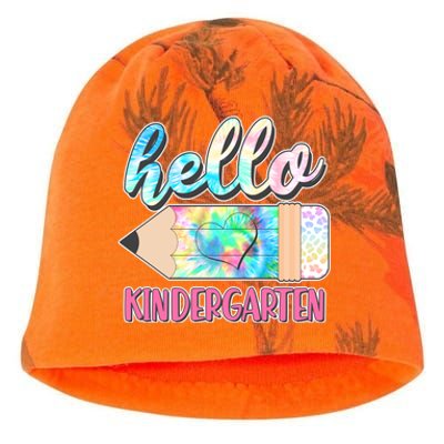 Cute Tie Dye Pencil Hello Kindergarten Kati - Camo Knit Beanie