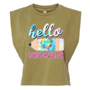 Cute Tie Dye Pencil Hello Kindergarten Garment-Dyed Women's Muscle Tee