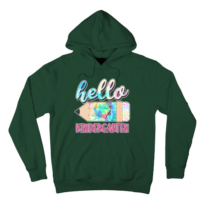 Cute Tie Dye Pencil Hello Kindergarten Hoodie