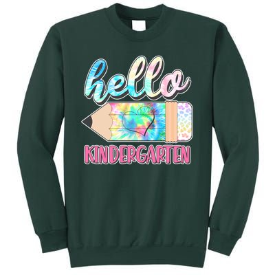 Cute Tie Dye Pencil Hello Kindergarten Sweatshirt