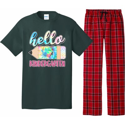 Cute Tie Dye Pencil Hello Kindergarten Pajama Set