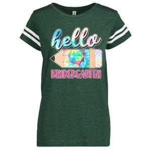 Cute Tie Dye Pencil Hello Kindergarten Enza Ladies Jersey Football T-Shirt