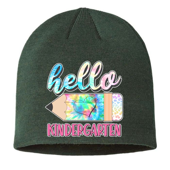 Cute Tie Dye Pencil Hello Kindergarten Sustainable Beanie