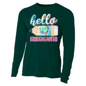 Cute Tie Dye Pencil Hello Kindergarten Cooling Performance Long Sleeve Crew