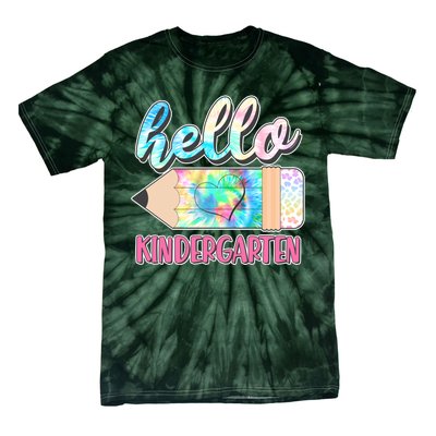 Cute Tie Dye Pencil Hello Kindergarten Tie-Dye T-Shirt