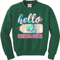 Cute Tie Dye Pencil Hello Kindergarten Kids Sweatshirt