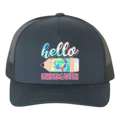 Cute Tie Dye Pencil Hello Kindergarten Yupoong Adult 5-Panel Trucker Hat