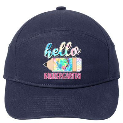 Cute Tie Dye Pencil Hello Kindergarten 7-Panel Snapback Hat