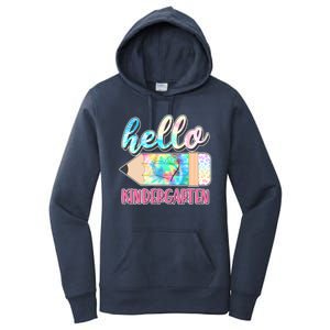 Cute Tie Dye Pencil Hello Kindergarten Women's Pullover Hoodie