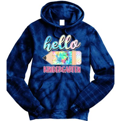 Cute Tie Dye Pencil Hello Kindergarten Tie Dye Hoodie