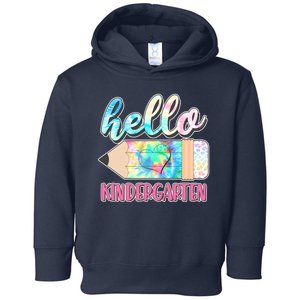 Cute Tie Dye Pencil Hello Kindergarten Toddler Hoodie