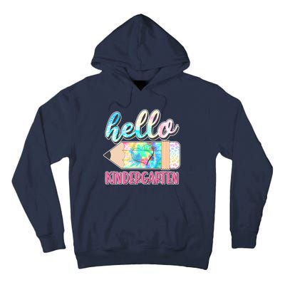 Cute Tie Dye Pencil Hello Kindergarten Tall Hoodie