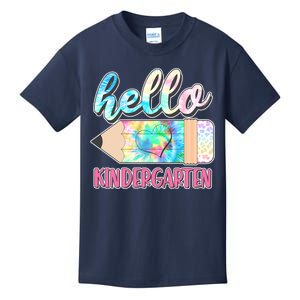 Cute Tie Dye Pencil Hello Kindergarten Kids T-Shirt