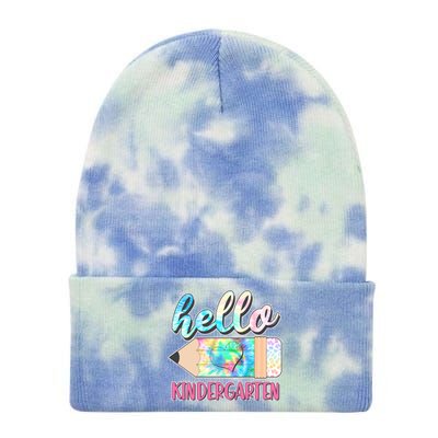 Cute Tie Dye Pencil Hello Kindergarten Tie Dye 12in Knit Beanie