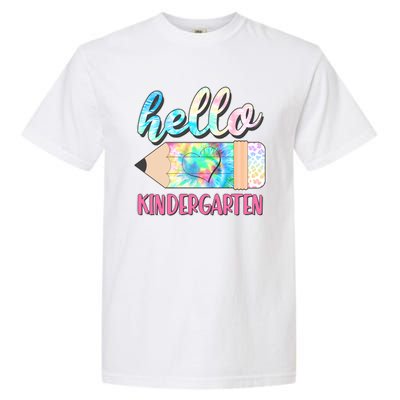 Cute Tie Dye Pencil Hello Kindergarten Garment-Dyed Heavyweight T-Shirt