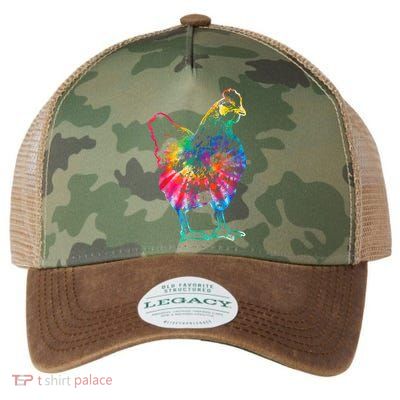 Chicken Tie Dye Hippie Poultry Farmer Farm Vintage Gift Legacy Tie Dye Trucker Hat