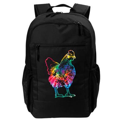 Chicken Tie Dye Hippie Poultry Farmer Farm Vintage Gift Backpack