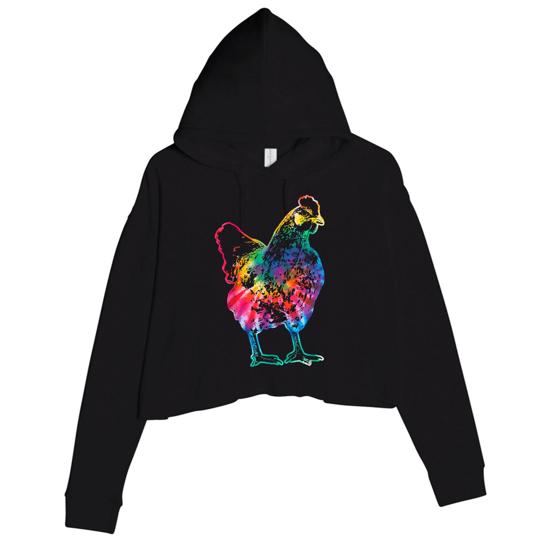 Chicken Tie Dye Hippie Poultry Farmer Farm Vintage Gift Crop Fleece Hoodie