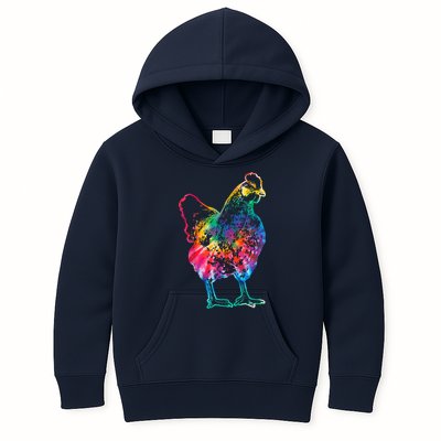 Chicken Tie Dye Hippie Poultry Farmer Farm Vintage Gift Kids Hoodie