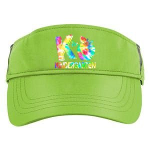 Cute Tie Dye K Is For Kindergarten Adult Drive Performance Visor