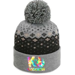 Cute Tie Dye K Is For Kindergarten The Baniff Cuffed Pom Beanie