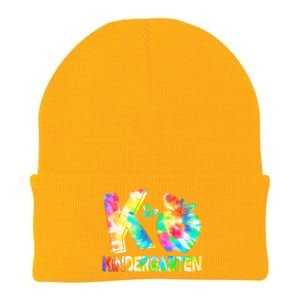 Cute Tie Dye K Is For Kindergarten Knit Cap Winter Beanie