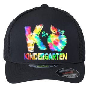 Cute Tie Dye K Is For Kindergarten Flexfit Unipanel Trucker Cap