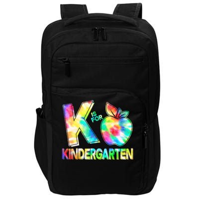 Cute Tie Dye K Is For Kindergarten Impact Tech Backpack