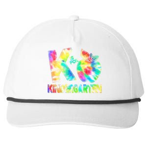 Cute Tie Dye K Is For Kindergarten Snapback Five-Panel Rope Hat